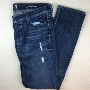 7 for all Mankind Josefina Skinny Boyfriend Jeans